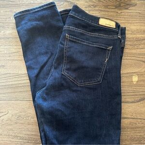 Express Woman Dark Blue Skinny Mid Rise Jeans
